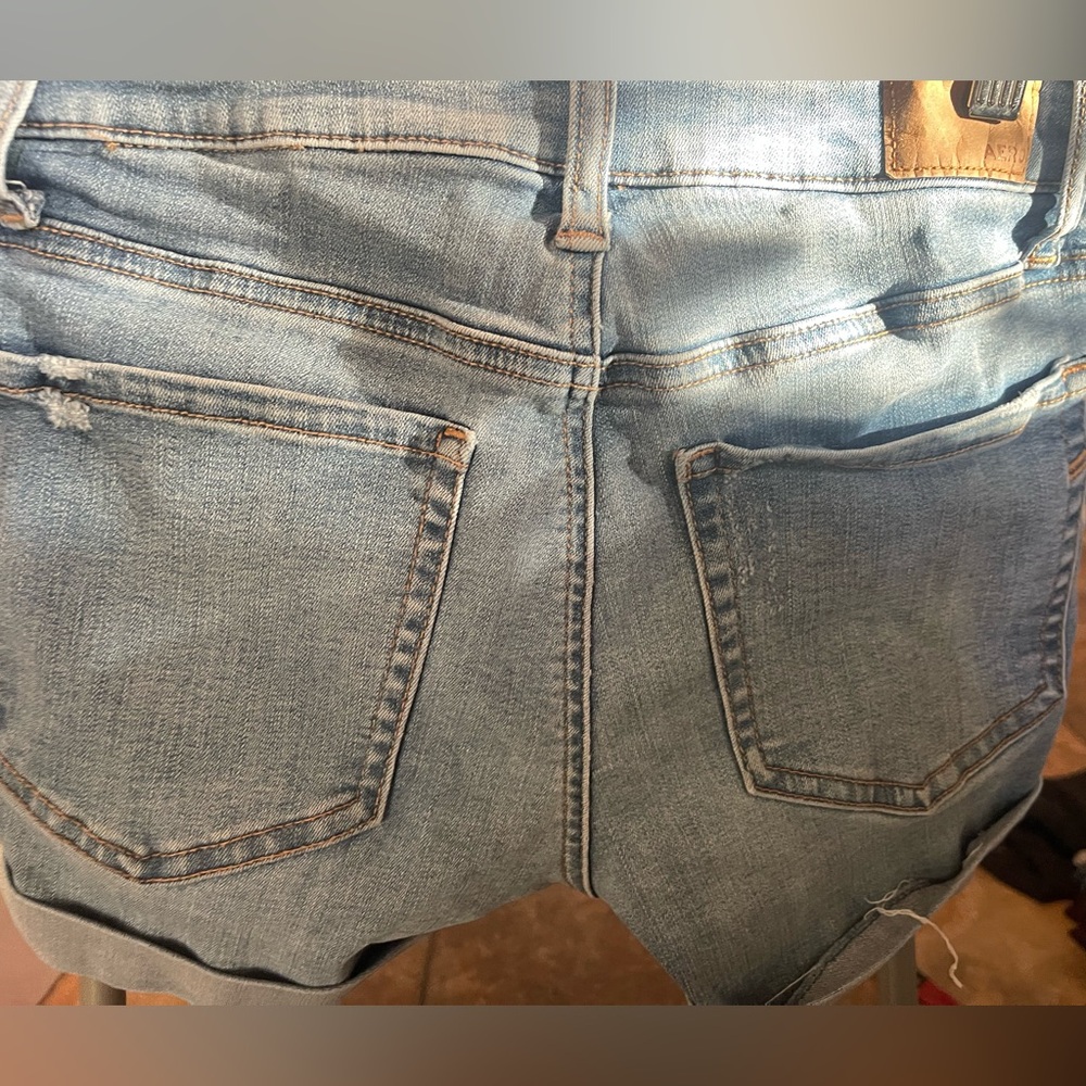 Aeropostale distressed cheeky jean shorts ripped‎ size 6